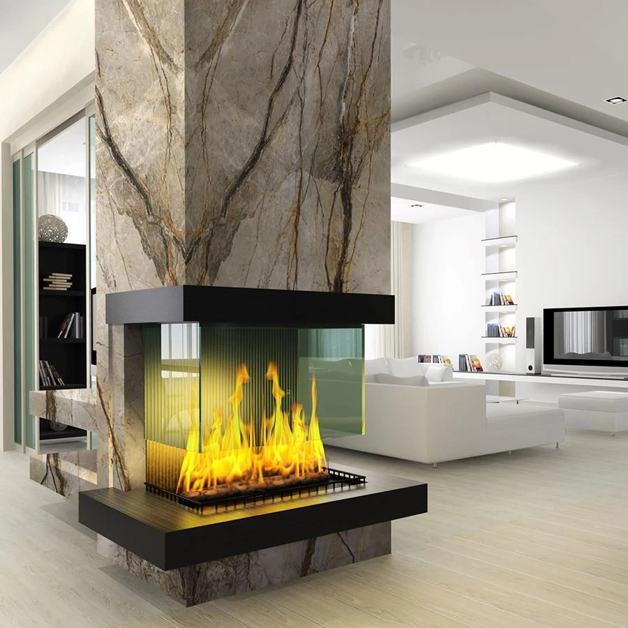 Silver Root Marble Fireplace