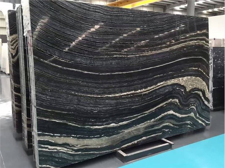 Silver Brown Wave Marble Slab